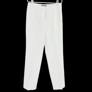 Black Label by Evan-Picone Womens Full Lined Mid Rise Stretch White Pants 10 NWT